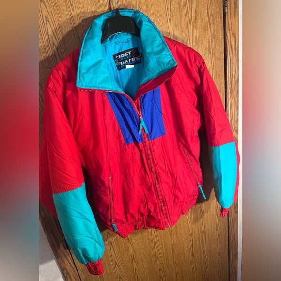 80s Pristine Condition Color Block Heavyweight Ski Coat - Picture 2 of 5